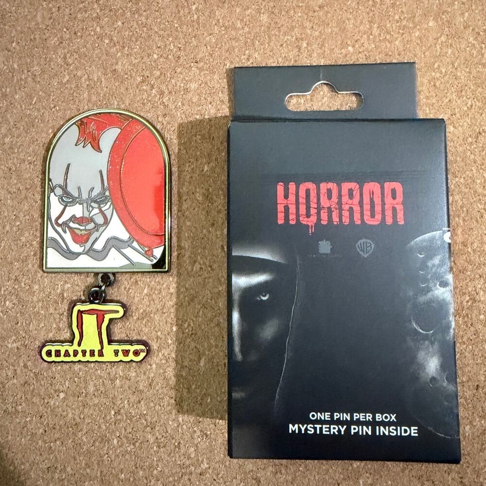 Buckle Down WB Horror Charm GLITTER PIN Penny Wise-“IT”